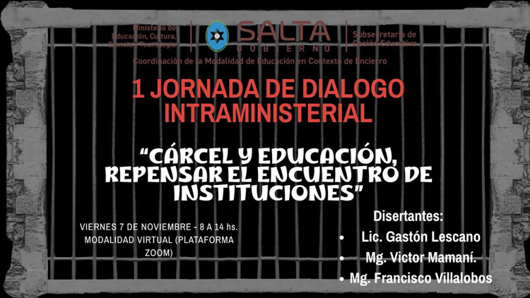 Imagen: Jornada: Cárcel y Educación, repensar...