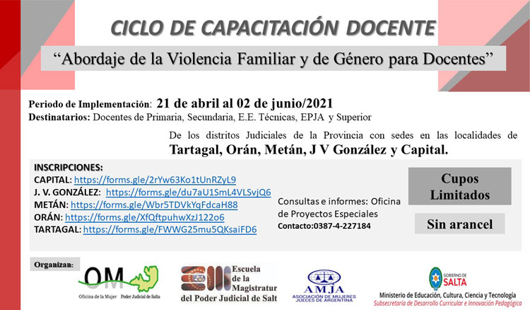 Inscriben para capacitarse en abordaje de violencia familiar