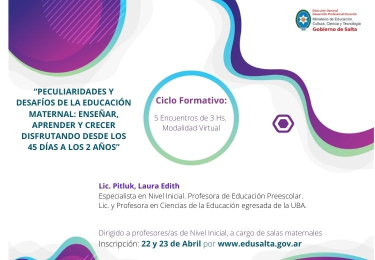 Mañana inicia una capacitación docente sobre educación maternal