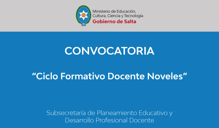 Convocatoria Ciclo Formativo Docentes Noveles