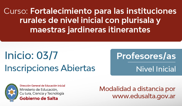 Curso: Fortalecimiento para las instituciones rurales de nivel inicial