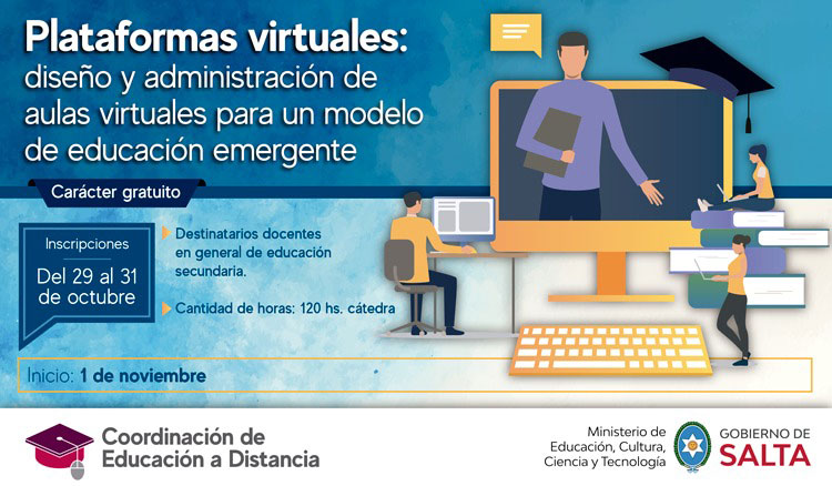 Imagen Curso Plataformas virtuales: diseño y administración de aulas virtuales