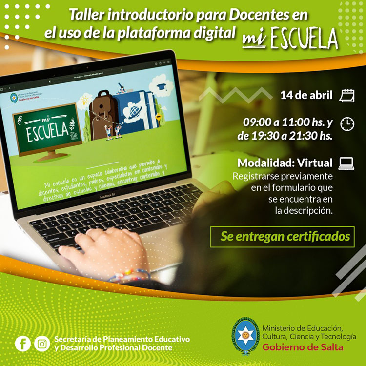 Imagen Taller introductorio “Mi Escuela”