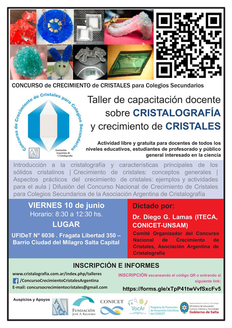 Imagen Taller de capacitación docente sobre Cristalografía