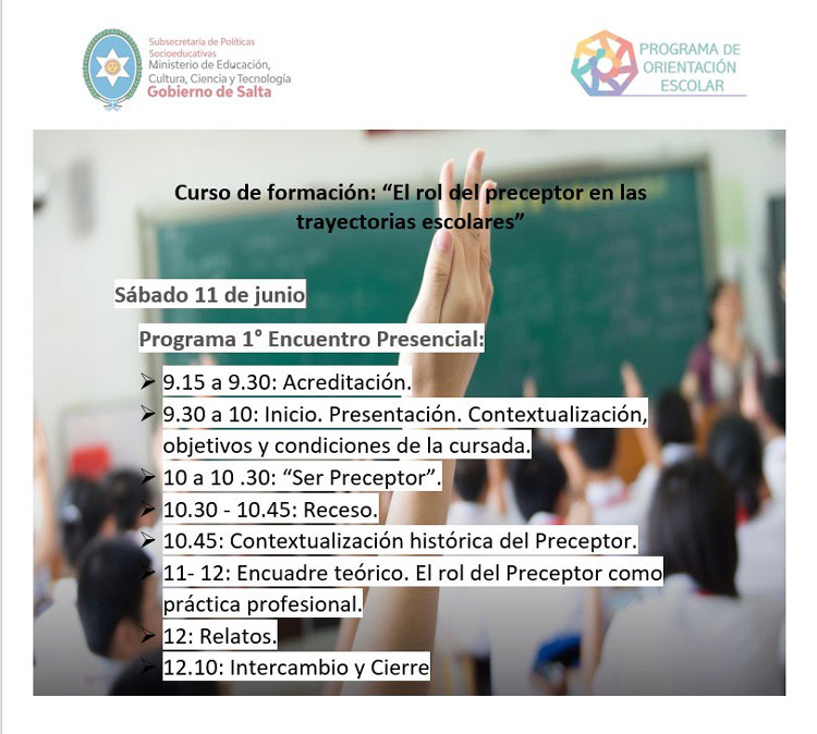 Imagen Educación capacita a preceptores en la prevención de situaciones problemáticas