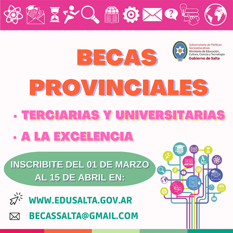 El 1 de marzo comienzan las inscripciones para acceder a las becas Provinciales