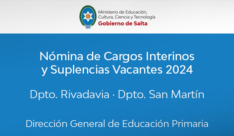 Imagen Nómina de Cargos Interinos y Suplencias Vacantes 2024