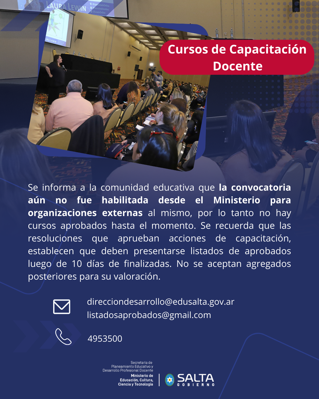 Imagen: Importante: comunicado sobre capacitaciones docentes