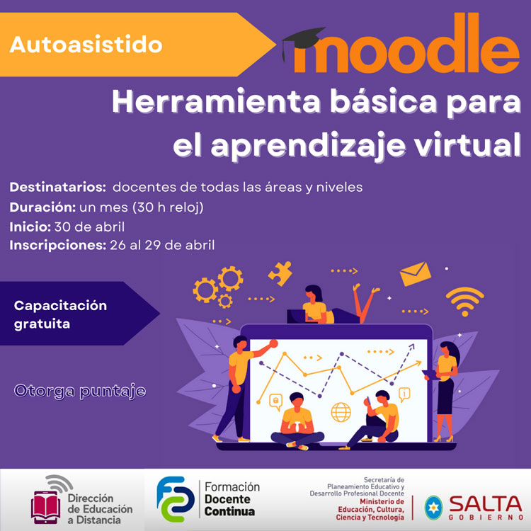 Imagen Curso autoasistido Moodle: herramienta básica para el aprendizaje virtual