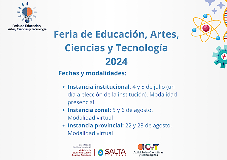 Imagen: Cronograma oficial de Feria de Ciencias y Tecnología 2024