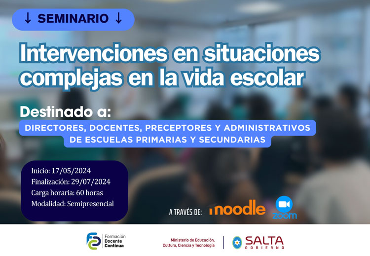 Imagen: Seminario Intervenciones ante situaciones complejas en el ámbito escolar