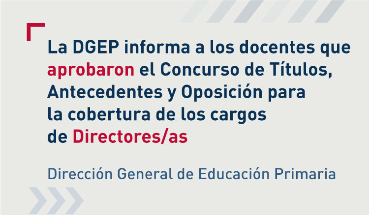 Imagen: A los docentes que aprobaron el Concurso de Títulos