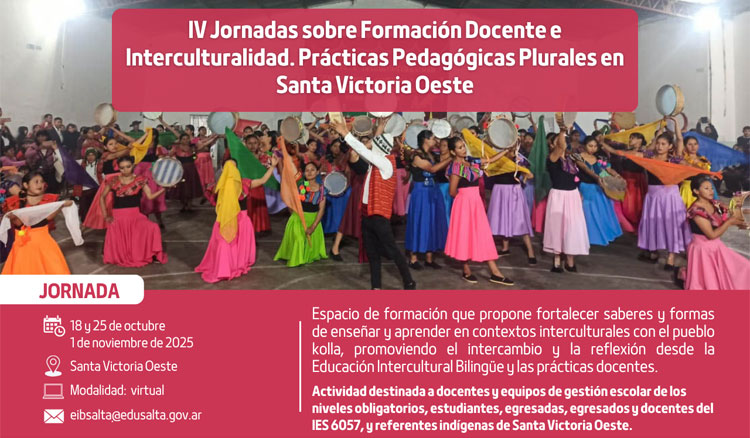 Imagen: IV Jornadas sobre Formación Docente e Interculturalidad en Santa Victoria Oeste