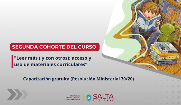 Imagen: Curso con puntaje docente: Leer más (y con otros). Acceso y uso de materiales curriculares. 2° cohorte.