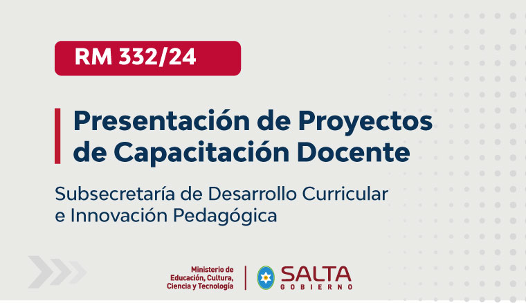 Imagen: Presentación de proyectos de capacitación docente por RM 332/24