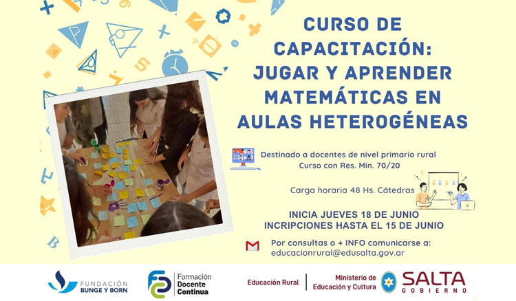 Imagen: Capacitación docente: Jugar y aprender matemáticas