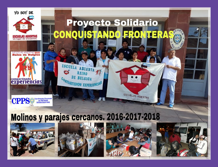 Se realizará el proyecto Conquistando Fronteras a partir del programa Escuelas Abiertas en Molinos