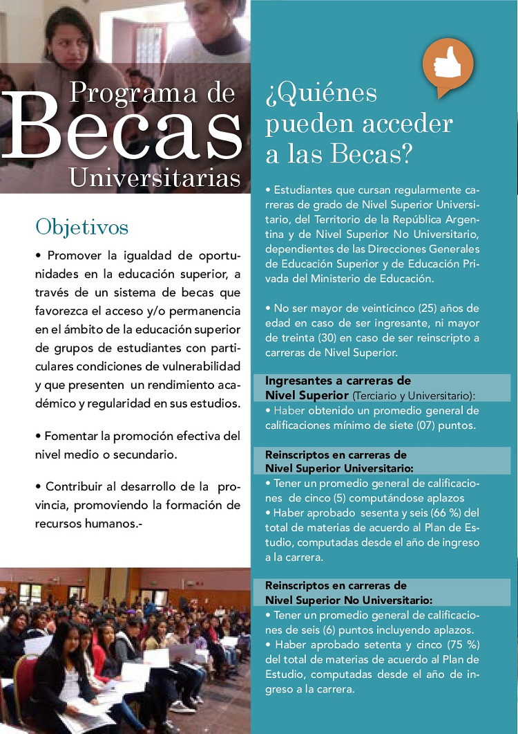 El 1 de febrero inician las inscripciones para becas universitarias y terciarias