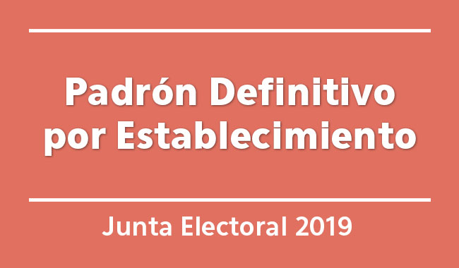 Padrón Definitivo por Establecimiento