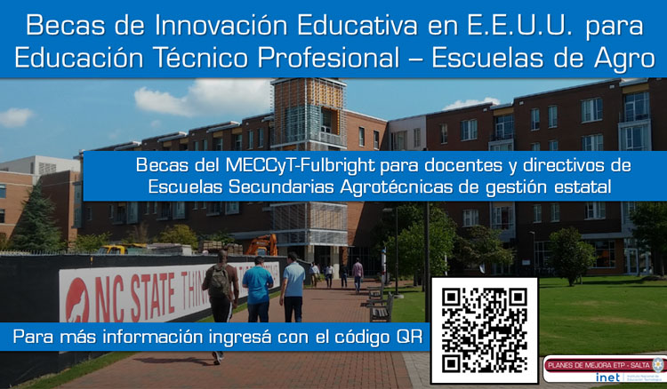 Becas en Innovación Educativa en EEUU para Educación Técnico Profesional