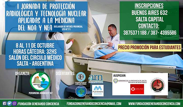 I Jornada de protección radiológica y tecnología nuclear aplicadas a la medicina del NOA y NEA