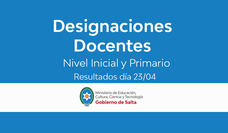 Designaciones docentes Nivel Primario e Inicial