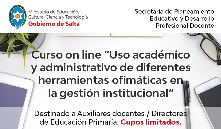 Curso Uso académico y administrativo de diferentes herramientas ofimáticas