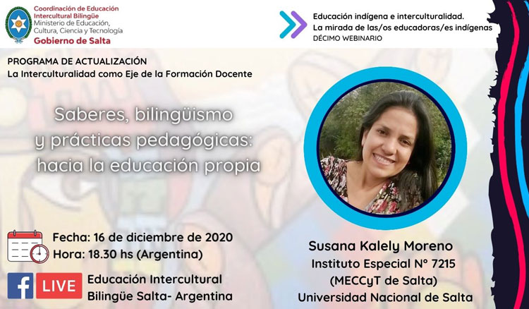 Último webinar para docentes sobre educación indígena e interculturalidad