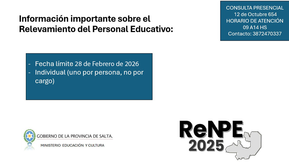 Imagen: Información ReNPE 2025